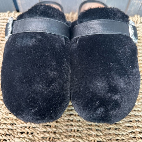 Kate Spade Cici Faux Fur Embellished Mules Flats Black Sz 7 - Picture 3 of 15